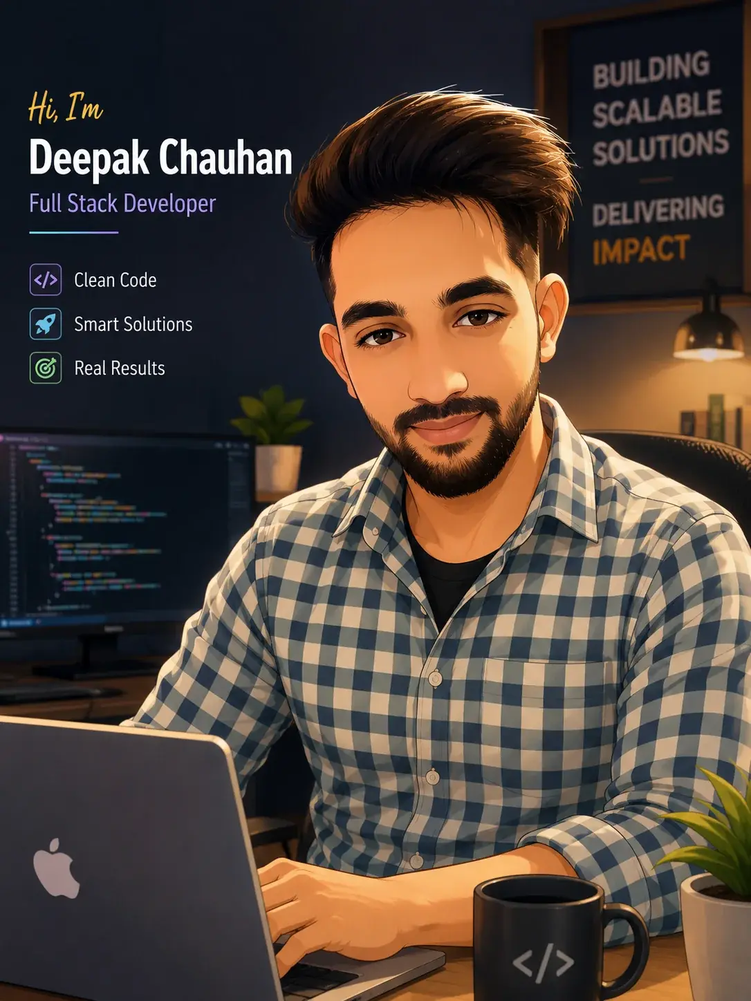Deepak Chauhan full stack developer portrait